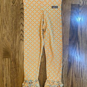 Matilda Jane Orange Geometric Ruffle Leggings